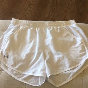 White women’s running shorts